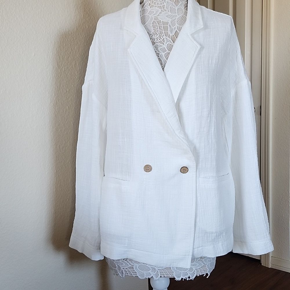 Talulah 100% Cotton Double Breasted Jacket '90s Y2K Size Large